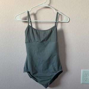 Camisole Leotard with Mesh Overlay